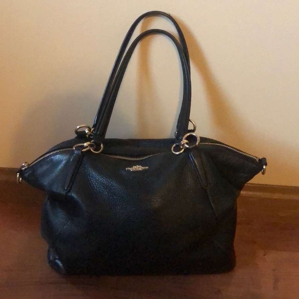 Black Leather Coach Purse